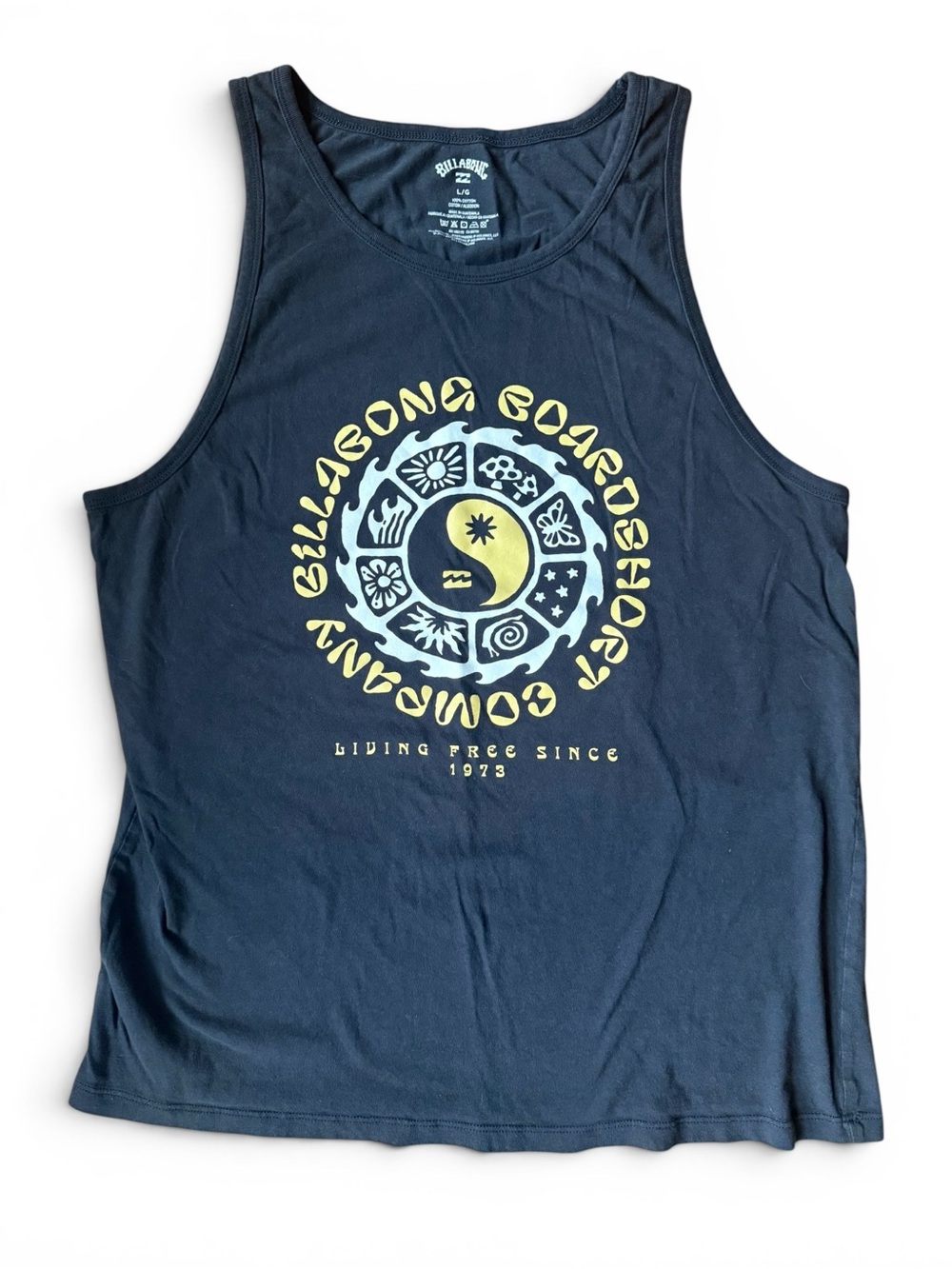 Billabong- Men's Black Graphic Tank Top